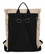 urbaner Rucksack Suri Frey Sports Beige Cutouts abstrakter Look nachhaltig