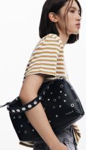 Handtasche Desigual Rebel Nieten schwarz rockig