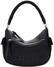 Astana Schultertasche Desigual schwarz Logo klassisch