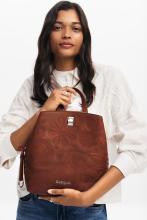 Dejavu brauner Rucksack Stickerei Mandala Desigual rockig