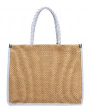 sommerlicher Shopper Kirsty Crystal Blue Naturbast nachhaltig