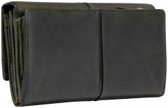 große Damengeldtasche dunkelgrün Vintage Maitre Birkenfeld Diedburg