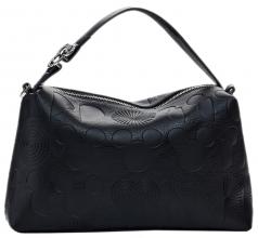 Bergamo Schultertasche Desigual crossover Mickey schwarz Prägung