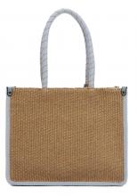 kleine Henkeltasche Suri Frey SKY Kirsty Naturbast Sommer Crystal Blue