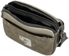 Anekke Real Überschlagtasche Print Stickerei Glitzer Beigetöne