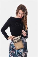 bestickte Crossovertasche Anekke Real Manifesto taupe