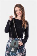 bestickte Crossovertasche Anekke Real Manifesto taupe