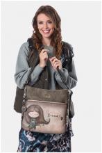 Taschenrucksack Anekke Real Hobobag Stickerei beige taupe