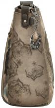 Beuteltasche Anekke Real taupe bunt bestickt Glitzer