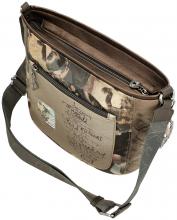 Beuteltasche Anekke Real taupe bunt bestickt Glitzer