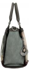 Anekke Real Kurzgrifftasche bestickt Strasssteine beige blau
