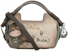 Anekke Real raffinierte Kurzgrifftasche beige bunt Glitzersteine