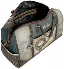 Anekke Reisetasche Weekender Real bestickt Nieten beige grau