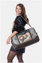 Anekke Reisetasche Weekender Real bestickt Nieten beige grau