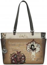 Shoppertasche taupe herbstlich bunt Real Manifesto Anekke