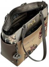 Shoppertasche taupe herbstlich bunt Real Manifesto Anekke