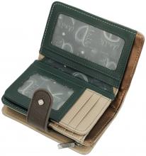 Klappbörse Anekke Real bestickt Glitzer beige taupe 