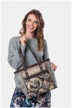 geräumige Shoppertasche Anekke Real Manifesto Nieten Metallic