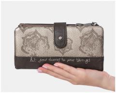 Anekke Real Geldtasche Glitzer beige taupe flexibel
