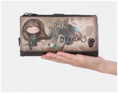 Anekke Real Geldtasche Glitzer beige taupe flexibel