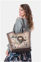 Anekke Real Damenshopper mit Print Brauntöne Harmonie