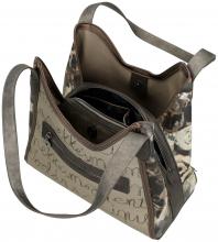 Beuteltasche Anekke Real Comicprint beige metallic Glitzer
