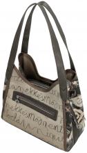 Beuteltasche Anekke Real Comicprint beige metallic Glitzer