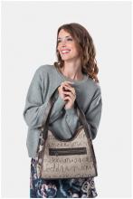 Beuteltasche Anekke Real Comicprint beige metallic Glitzer