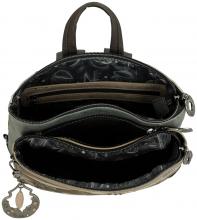 femininer Backpack Anekke blau Nieten Stickereien Print Real beige