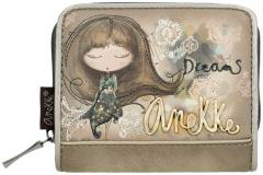 klappbare Geldtasche Anekke beige Glitzersteine Real herbstlich
