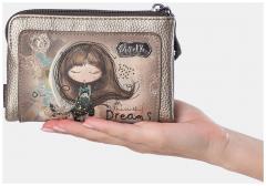 Anekke Real Wallet flexibel Glitzer beige taupe