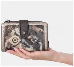 Anekke Real Wallet flexibel Glitzer beige taupe