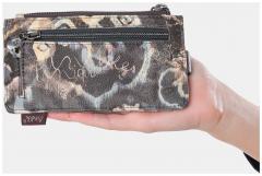 Kartenetui Anekke Real Glitzersteine beige taupe Ziernieten