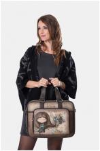 Anekke Businesstasche Damen Real herbstlich Erdtöne funkelnd Metallic