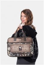 Anekke Businesstasche Damen Real herbstlich Erdtöne funkelnd Metallic