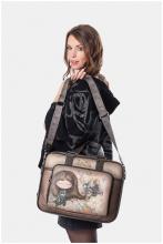 Anekke Businesstasche Damen Real herbstlich Erdtöne funkelnd Metallic