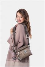 Anekke Schultertasche mit Druck Kollektion Real Beige