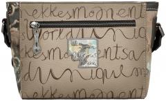 Anekke Schultertasche mit Druck Kollektion Real Beige