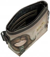 Anekke Schultertasche mit Druck Kollektion Real Beige