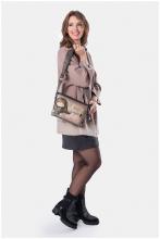 Anekke Schultertasche mit Druck Kollektion Real Beige