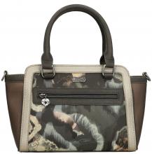Kurzgrifftasche Anekke Real Manifesto beige metallic Stickerei