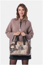 Kurzgrifftasche mit Schultergurt Anekke REAL Beige