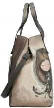 Kurzgrifftasche mit Schultergurt Anekke REAL Beige
