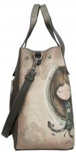 Kurzgrifftasche mit Schultergurt Anekke REAL Beige