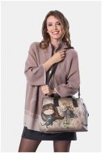 Kurzgrifftasche mit Schultergurt Anekke REAL Beige