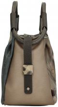 großzügige Handtasche Anekke beige Kurzgriff blau Strasssteine abstrakt Real