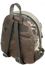 Statementrucksack beige taupte bestickt Anekke Real Manifesto