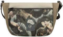 Schultertasche Anekke Real Braunton mit Metalliceffekt