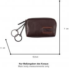 Camel Actice breite Schlüsseltasche Panama Leder Braun