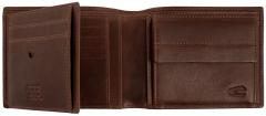 Herrenbörse genarbtes Leder Camel Active Tokyo Brown